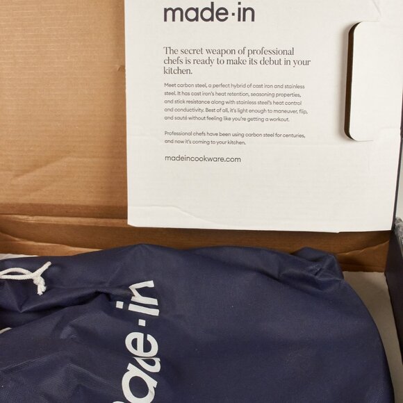 Made In Cookware - 12" Blue Carbon Steel Wok - Made in France Unused - Picture 6 of 9